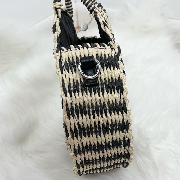 🍒MMS Design Studio White&black Straw Purse - Picture 5 of 9